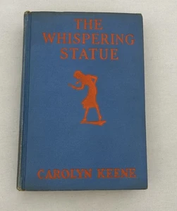 Nancy Drew Mystery: The Whispering Statue 1937 Carolyn Keene Blue & Orange Cover - Picture 1 of 15