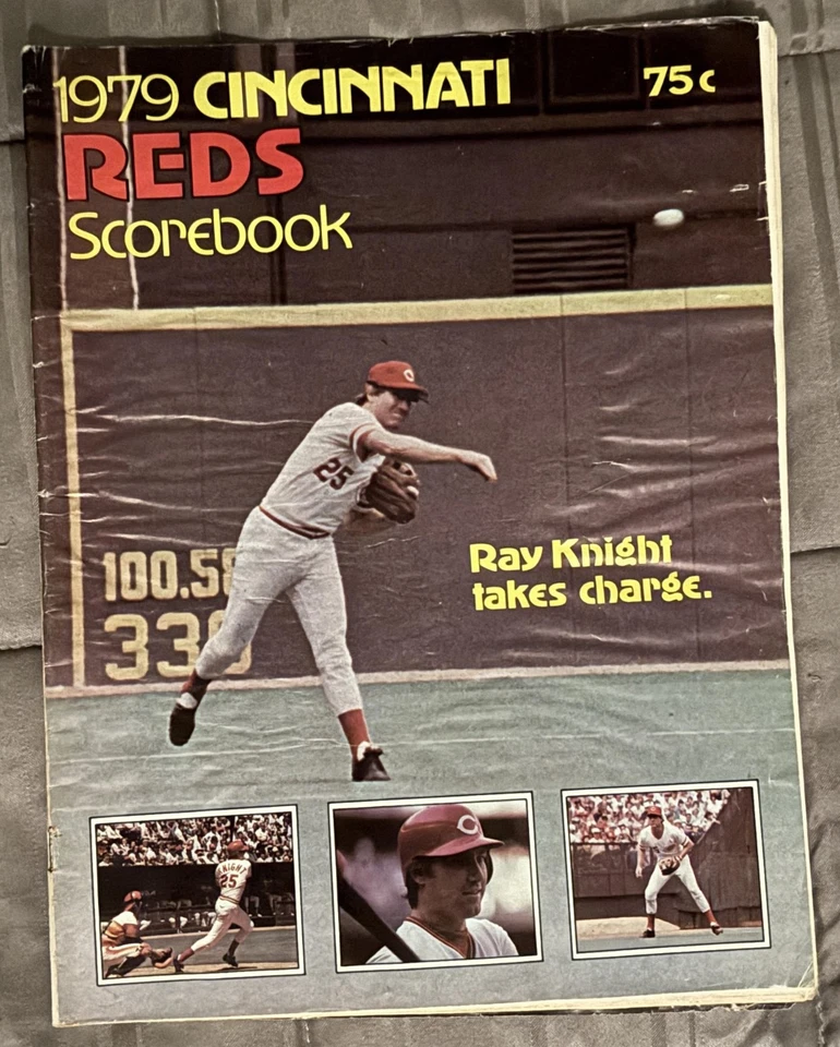 1979 CINCINNATI REDS SCOREBOOK PROGRAM RAY KNIGHT EXPOS RIVERFRONT  PETE ROSE - Image 1 of 1