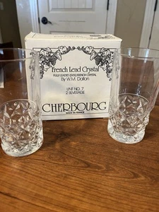 W.M. DALTON FRENCH LEAD CRYSTAL NO. 7 BEVERAGE GLASSES Set Of 2 NIB Vintage D2 - Picture 1 of 4
