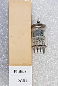 Tubo de vacío de filamento puente Phiips 2C51 (5670), probado B&K 747B - combinará - Imagen 1 de 3