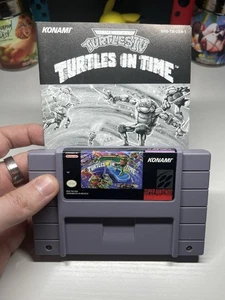 Teenage Mutant Ninja Turtles IV: Turtles In Time SNES Super Nintendo W/ Manual - Picture 1 of 10