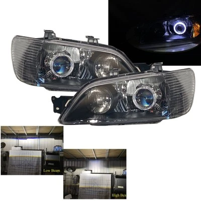 Se adapta a Mitsubishi Lancer CEDIA/CG 01-03 LED AngelEye Proyector Faro EU BK LH Foto 1 de 4