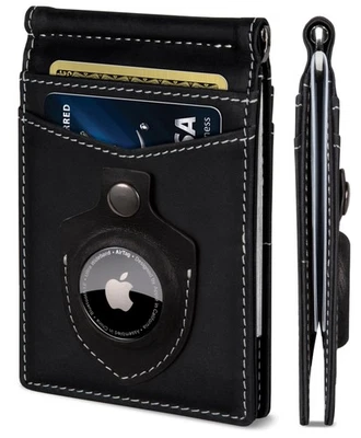 AirTag Wallet - RFID Blocking Mens Minimalist Money Clip Wallet for Airtag - ... - Image 1 of 4