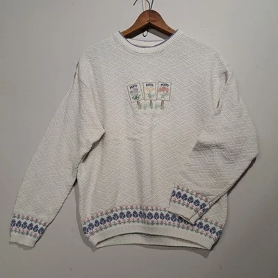 Suéter Flor Northern Reflections Mujer Mediano Cottage Core Abuela Foto 1 de 4