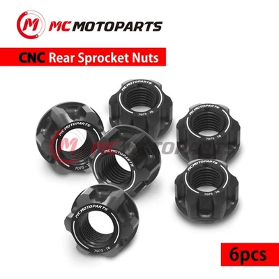 Fits Suzuki DRZ 400 SM 2005-2015 15 14 13 12 11 SPOKE6 M8 Rear Sprocket Nuts - Image 1 of 4