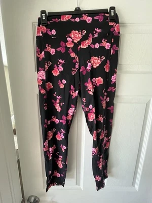 Victoria's Secret PINK ULTIMATE LEGGINGS Mujer M Rosa Floral Negro Foto 1 de 4