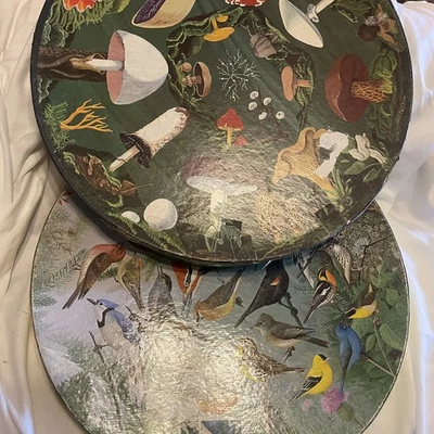 The Mushroom Puzzle by Booth Courtenay Vintage 1968 Springbok Circular Jigsaw - Image 1 of 4