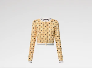 Louis Vuitton Yellow/Multicolor Monogram Kaleidoscope Cardigan Sweater Size S - Picture 1 of 20