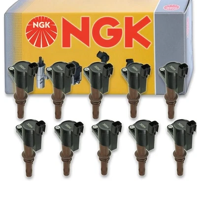 10 pcs NGK Ignition Coil for 2007-2010 Ford F-250 Super Duty 6.8L V10 - ev - Image 1 of 4