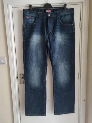 Lee Cooper Men's Blue Cotton Straight Jeans Size 38, L30, Regular Zip - Image 1 of 3