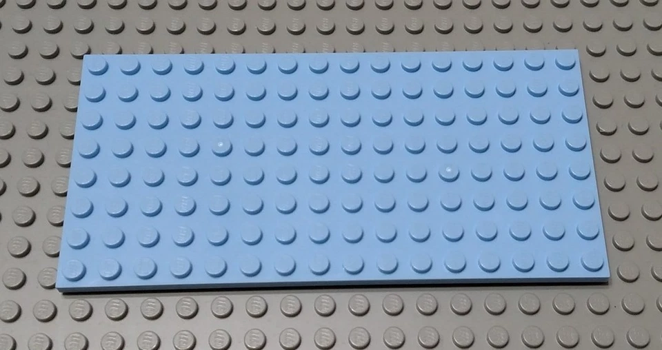 LEGO Bright Light Blue 8x16 Plate Piece - Image 1 of 1