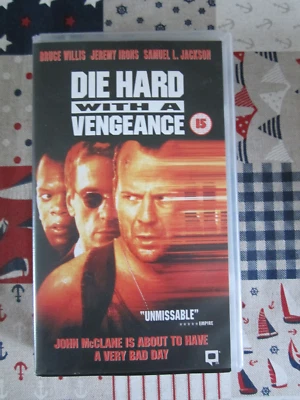DIE HARD WITH A VENGANCE 1995 FILM STARING BRUCE WILLIS VHS VIDEO TAPE UK PAL - Image 1 of 4