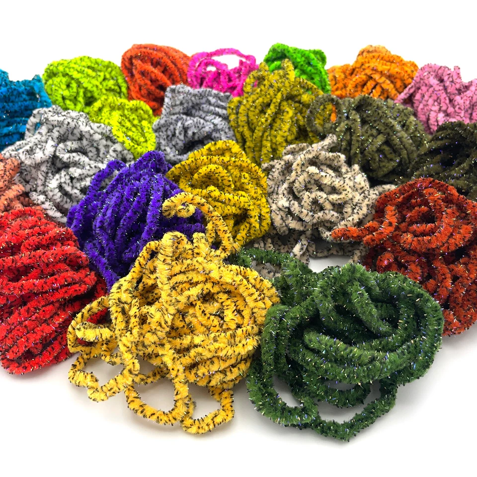 UV MOTTLED GALAXY MOP CHENILLE - Hareline Fly Tying & Jig Material - 21 Colors! - Image 1 of 1