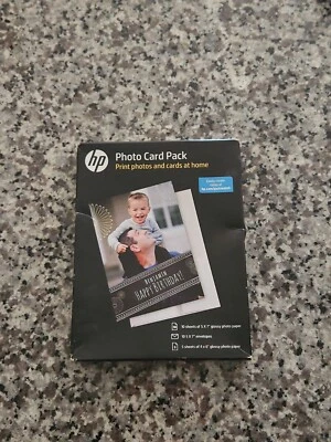 HP Photo Card Set 10 (5X7”) / 5 (4”X6”) GLOSSY PHOTO PAPER / 10 (5X7”) ENVELOPES - Image 1 of 2