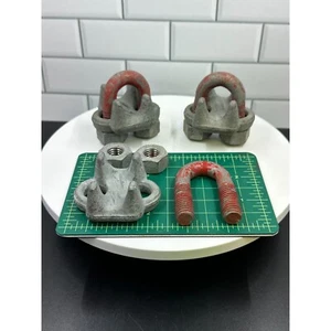 (3) 7/16" Crosby Galvanizado Abrazadera de Silla Cable Crosby Clip Cuerda G-450 - Nuevo de lote antiguo - Imagen 1 de 4