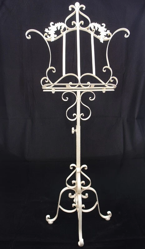 Notenständer aus Eisen im antiken Stil in weiß Shabby Chic (1622) - Bild 1 von 2