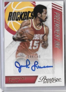 John Lucas 2015-16 Panini Prestige Preeminent Ink Auto Autograph /149 Rockets - Picture 1 of 2