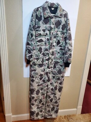 Vintage Cabela's Made In The USA Duck Camo Insulated Coveralls L Reg 42-44 - Image 1 of 4