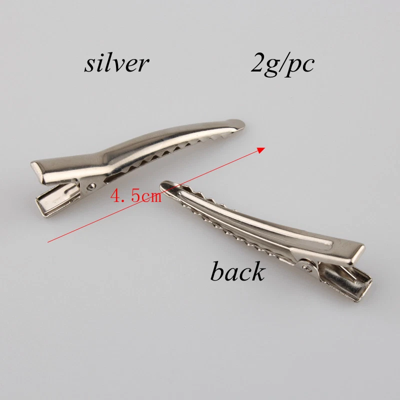 100pcs Silver DIY Metal Prong Alligator Hairgrips/Brooch Hair Clips - Image 1 of 1