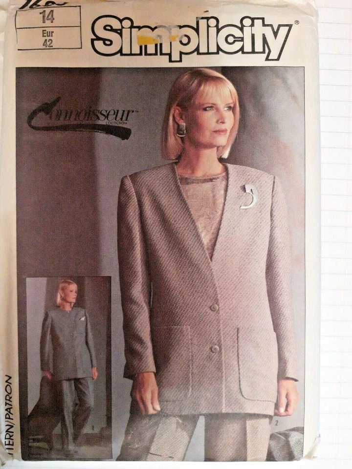 Simplicity 7686 Suit Blazer Pants Sewing Pattern Ladies 14 Wool Tweed UC Pockets - Image 1 of 4