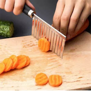 Potato Wavy Knife Stainless Steel Vegetable Fruit Cutting Tools Kitchen Gadget - Picture 1 of 12
