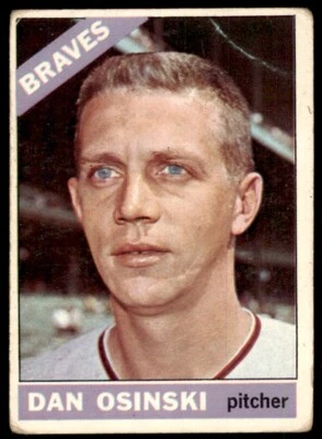 1966 Topps Baseball Card (Damaged) Dan Osinski E Atlanta Braves #168 - Image 1 of 2