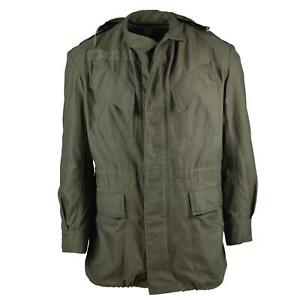 Genuine Belgian army field jacket M64 military cotton waterproof parka Olive NEWTop Rated Seller