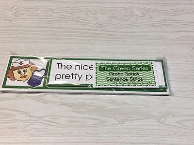 The Green Series - Matching Sentences Strips (24 strips) Montessori Deluxe Set - Image 1 of 4