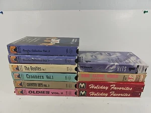 DK Karaoke, Pioneer, Motion Sing-Along VHS Christmas, Beatles, Sinatra 10 Lot - Imagen 1 de 21