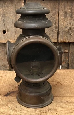 Lámpara de linterna antigua luz de carro de automóvil E Miller & Co. EE. UU. Foto 1 de 4