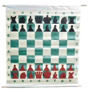 28" Slotted-Style Vinyl Demo Chess Set with Deluxe Carrying Bag - Picture 1 of 1