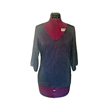 Blusa pulóver gris pequeña para mujer Deletta Anthropologie informal tejido suave Foto 1 de 4