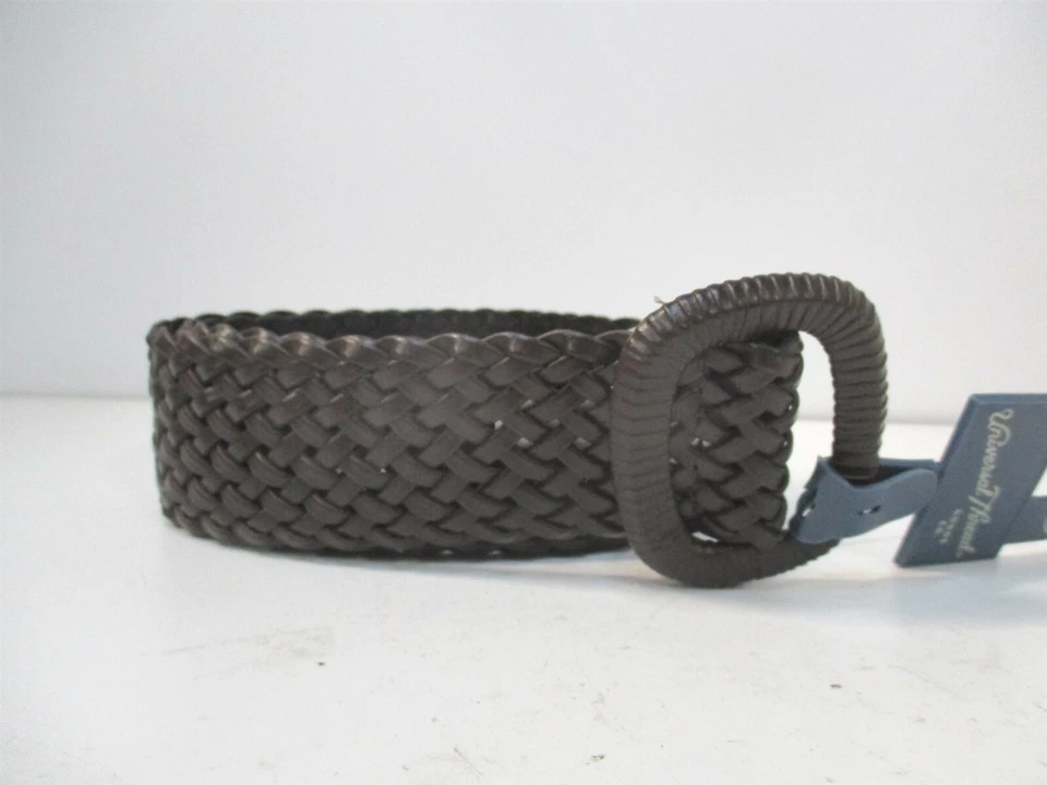 Universal Thread Women's Small Brown Wide Covered Buckle Woven Braided Belt