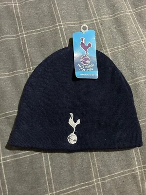 TOTTENHAM HOTSPUR F.C. Tottenham Hotspur FC Official Adults Knitted Football Crest Winter Beanie Hat
