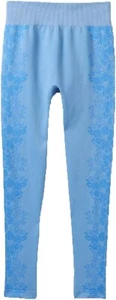 All in Motion Girls' Floral Seamless Leggings Blue Large  10/12 - Picture 1 of 2
