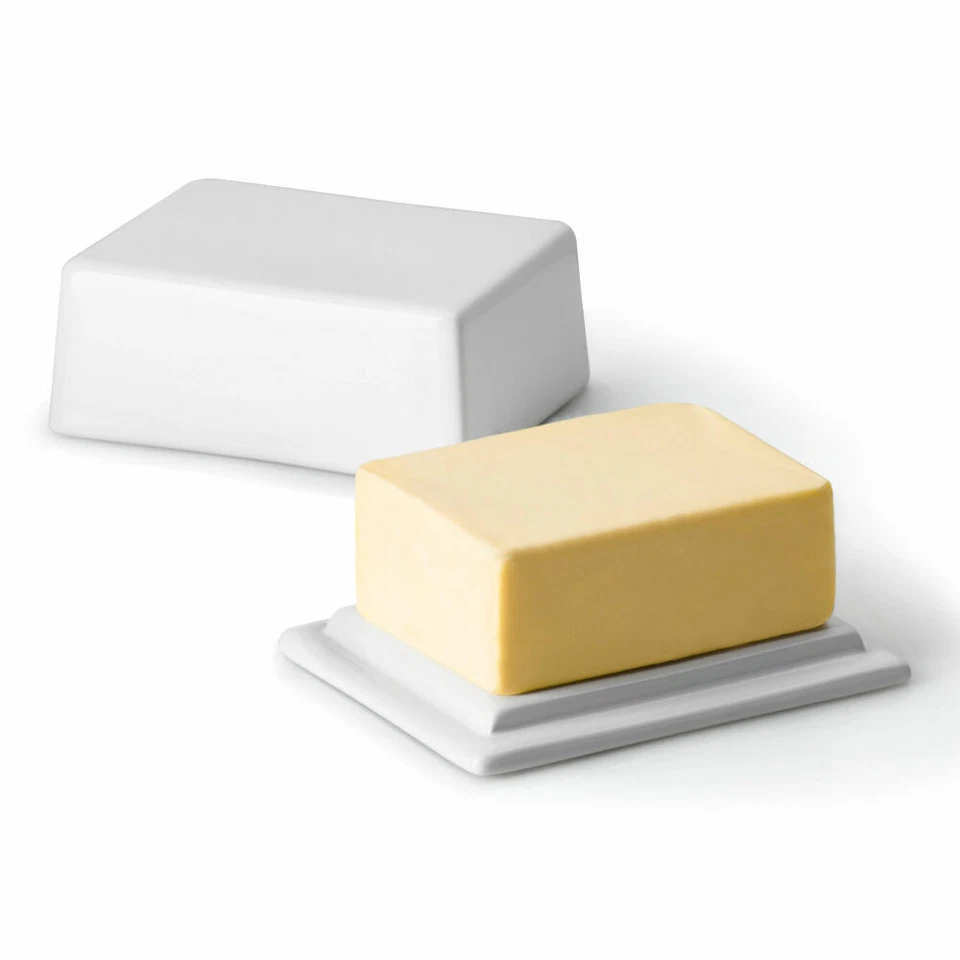 Continenta Butterdose für 250 g Butter Butter Dose Butterschale Keramik Weiß - Bild 1 von 1