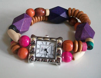 Para mujeres, niñas Genial Colorido Banda Deslizable Estilo Moda Elegante Reloj Informal Foto 1 de 4
