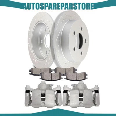 Задние тормозные суппорты, ротор и керамическая колодка с прорезями для Chevrolet Impala 2000-2005 годов выпуска - Изображение 1 из 4