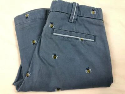 Vintage GAP KIDS Girls EMBROIDERED Bumblebee Pants 10 Bumble Bee Honey Blue - Image 1 of 4