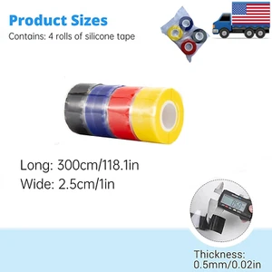 Self-Fusing Silicone Tape for Hose Repair/Pipe Leak Sealing/Electrical Insulate - Picture 1 of 9