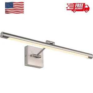 Modern LED Picture Light Fixtures Dimmable 24.4" Inch Brushed Nickel Artwork - Picture 1 of 10