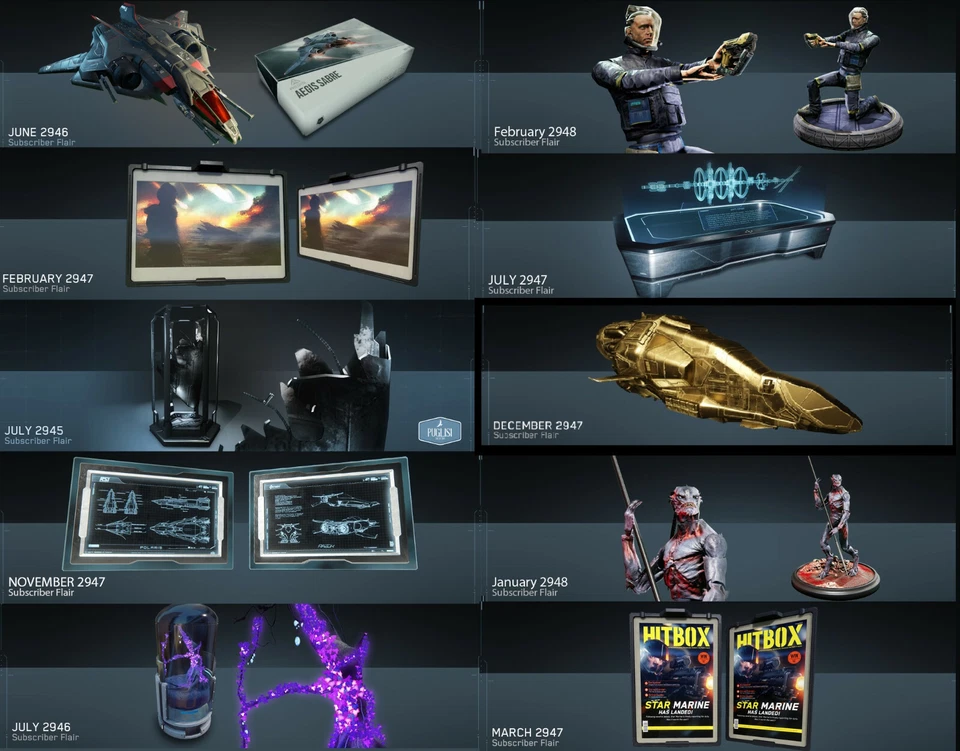 STAR CITIZEN - EXCLUSIVE HANGAR FLAIR DECORATION ITEMS - Photo 1/1