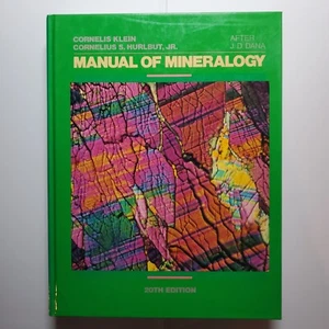 Manual of Mineralogy by Cornelius Klein (1985 20th Edition Hardcover) - Picture 1 of 10