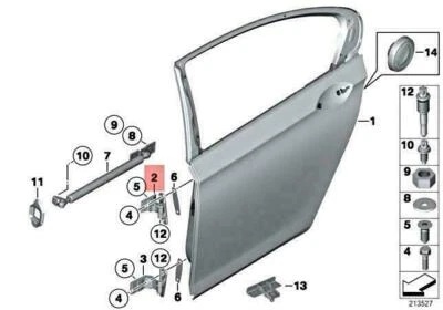 BISAGRA PUERTA TRASERA SUPERIOR DERECHA BMW ALPINA HYBRID 7L B7L 41007203988 NO🇺🇸DEBERES Foto 1 de 3