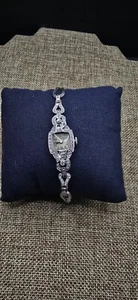 vintage Hamilton 995A Diamond and Platinum Iridium Ladies Watch 1930s Art Deco - Picture 1 of 14