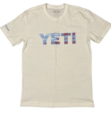 Herren YETI Hemd Small Blau Weiß Kurzarm Call Of Thw Wild - Bild 1 von 4