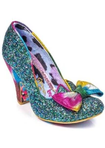 Zapatos de salón Irregular Choice Nick of Time azul rosa Reino Unido talla 3 - Imagen 1 de 2