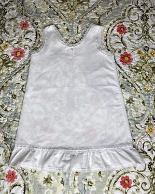 Vintage J.C. Collections Petticoat Slip Cotton Blend Girl Sz 5 MADE USA - Image 1 of 4