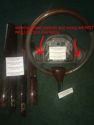 Lincoln Continental 2002 edición coleccionista perilla de cambio de madera paquete de volante Foto 1 de 4