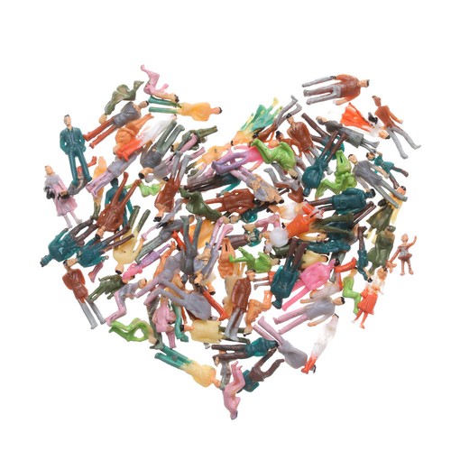 Color Pose Model Building Passengers Train Scenery People Figures DIY